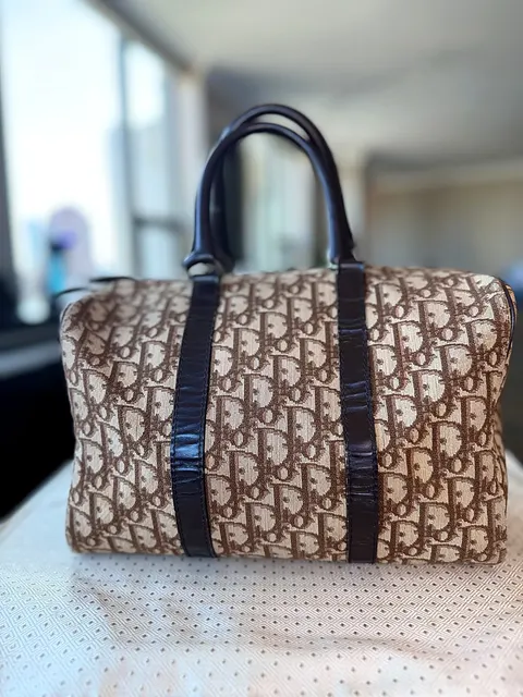 Dior Christian Dior Oblique Trotter Canvas Boston Bag Crossbody Option