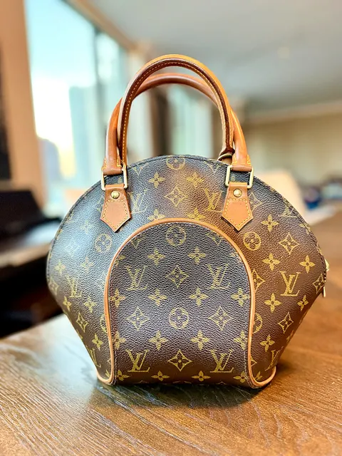 Louis Vuitton Ellipse MM Brown Handbag Gold Hardware
