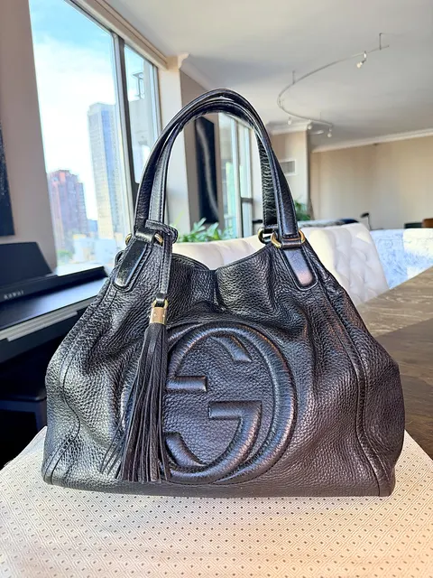 Gucci Soho Black Hand Bag Gorgeous Authentic